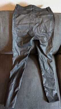 Black Skinny Leather-Look Pants Size US 8